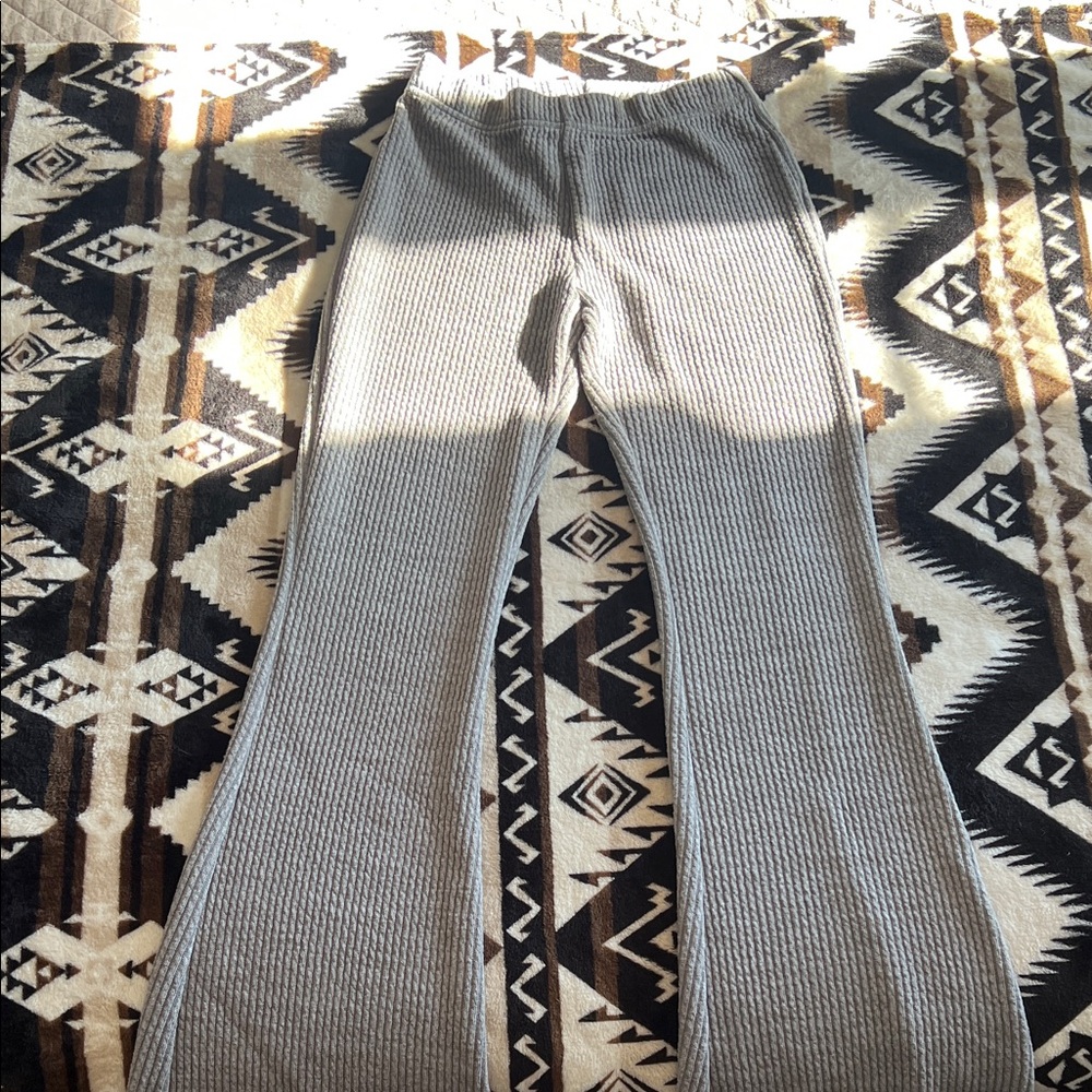 American Eagle Outfitters Ribbed Knit Pants in Gray